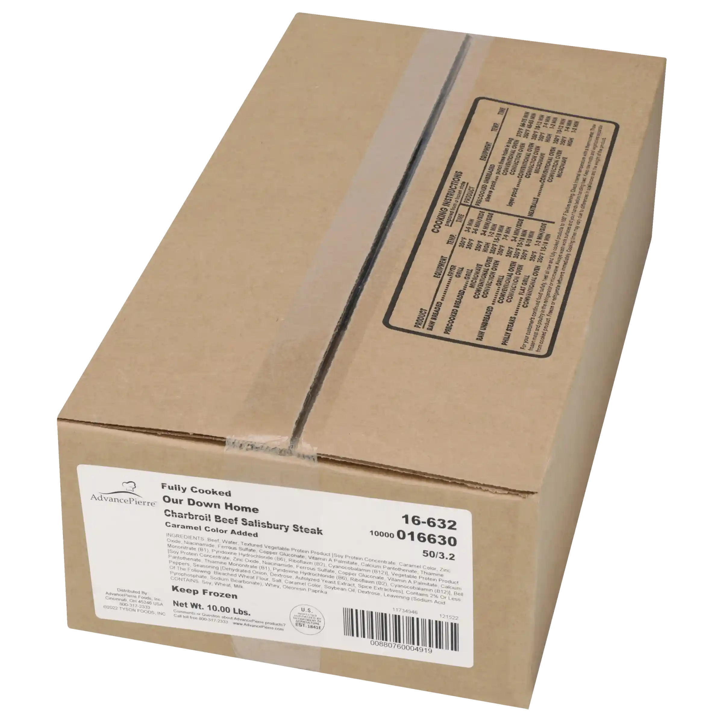 AdvancePierre™ Fully Cooked Down Home Charbroil Beef Salisbury Steak, 3.2 oz_image_5