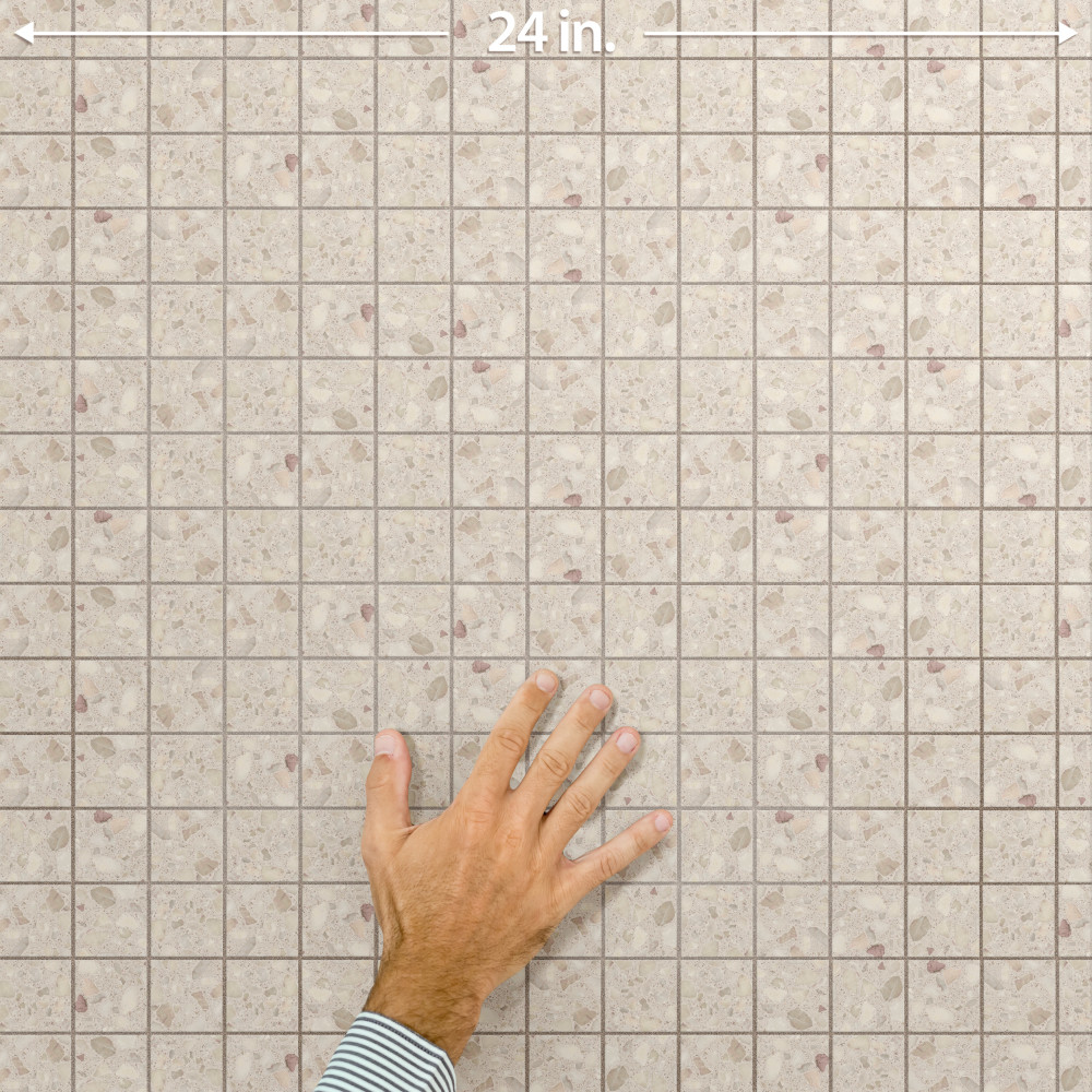 Riviera Taco Beige 1-5/8 in. x 1-5/8 in. Porcelain Floor and Wall Tile