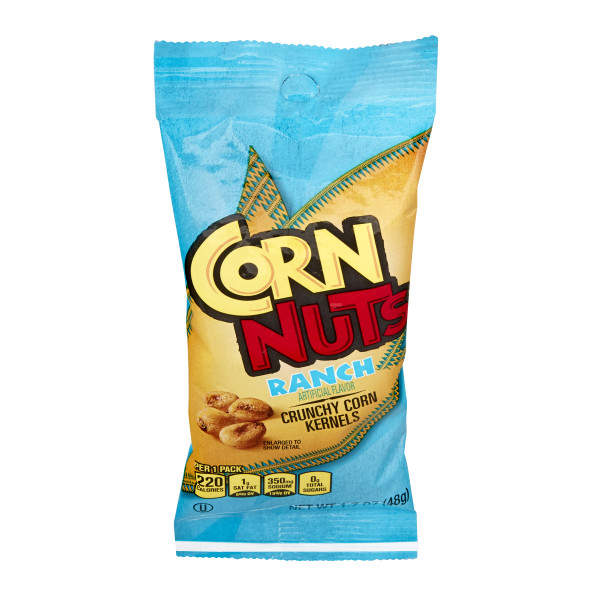 CORN NUTS Ranch Crunchy Corn Kernels Snack, 1.7 oz. Pack of 12 . C1C1 - Front Center In Package (Hi Res)