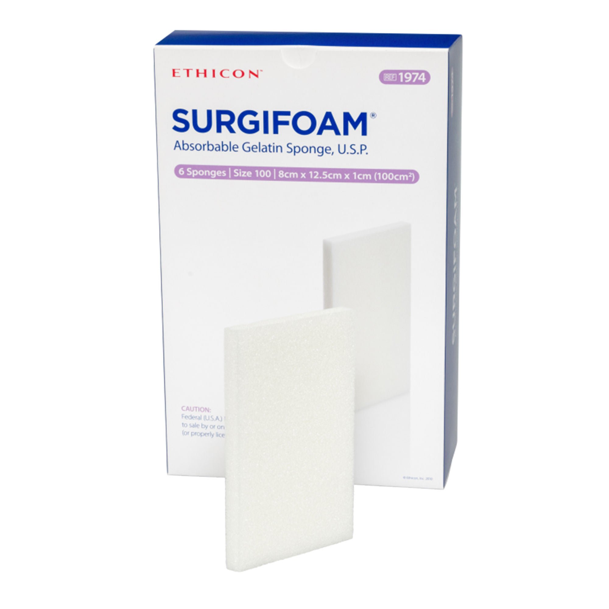 J & J Healthcare Systems SPONGE, GELATIN SURGIFOAM STR 8CMX12.5CMX10MM (6/BX)