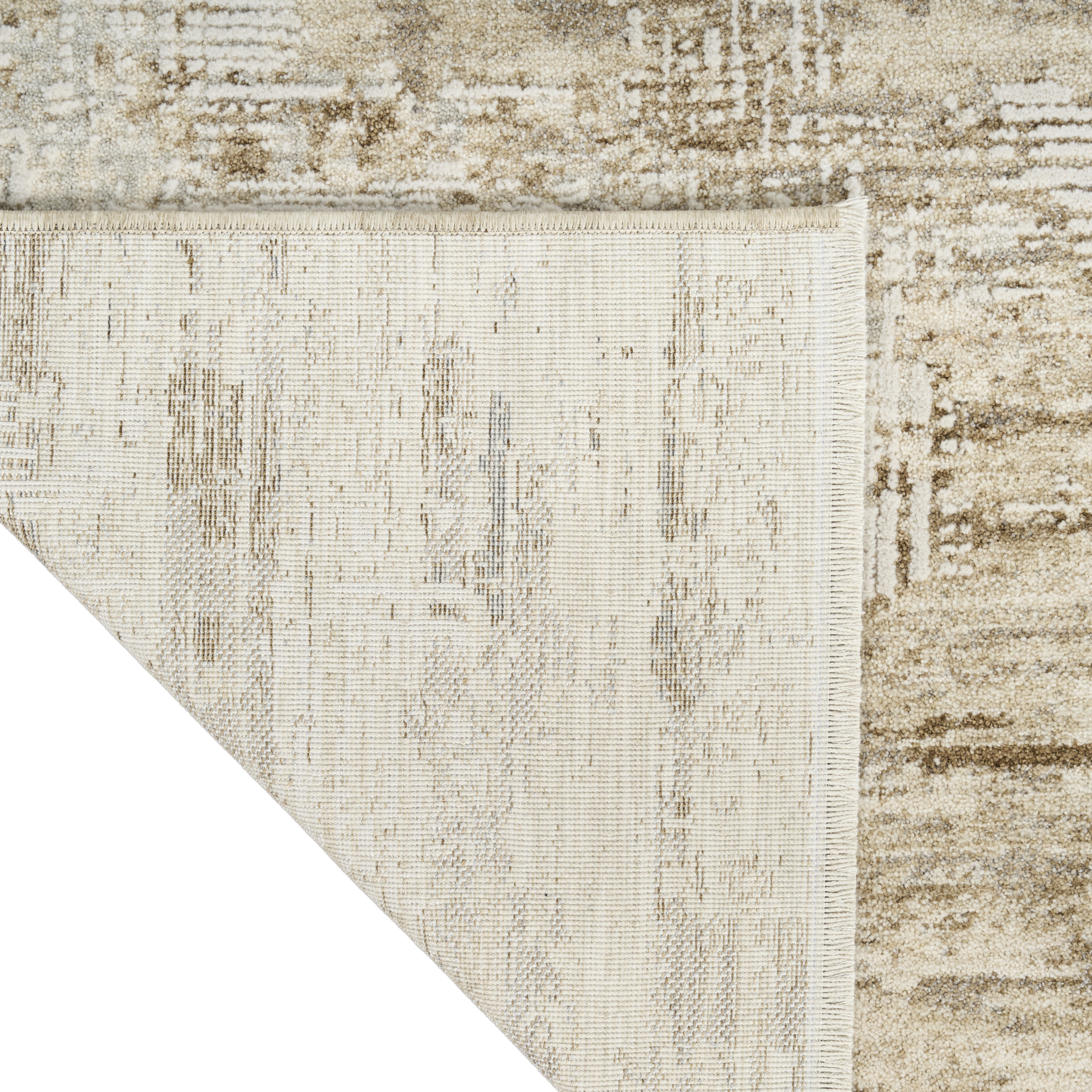 Calvin Klein CK078 Summit 5'3" x 7'9" Mocha Ivory Modern Indoor Rug