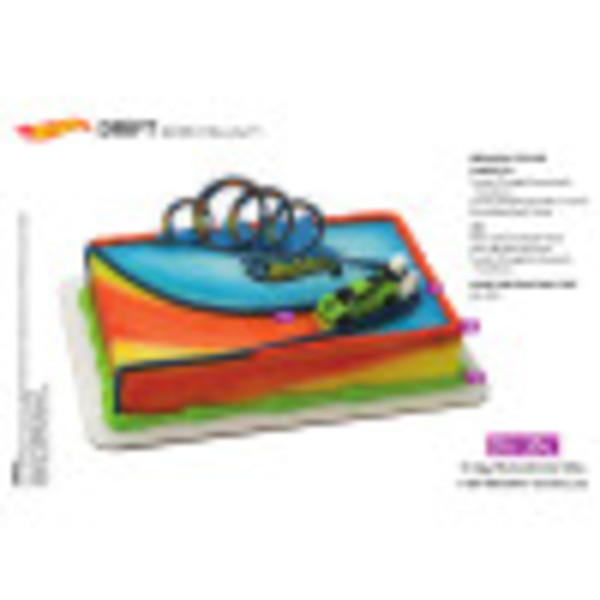Hot Wheels Drift Decoset Cake Decoratig Instructions DecoPac