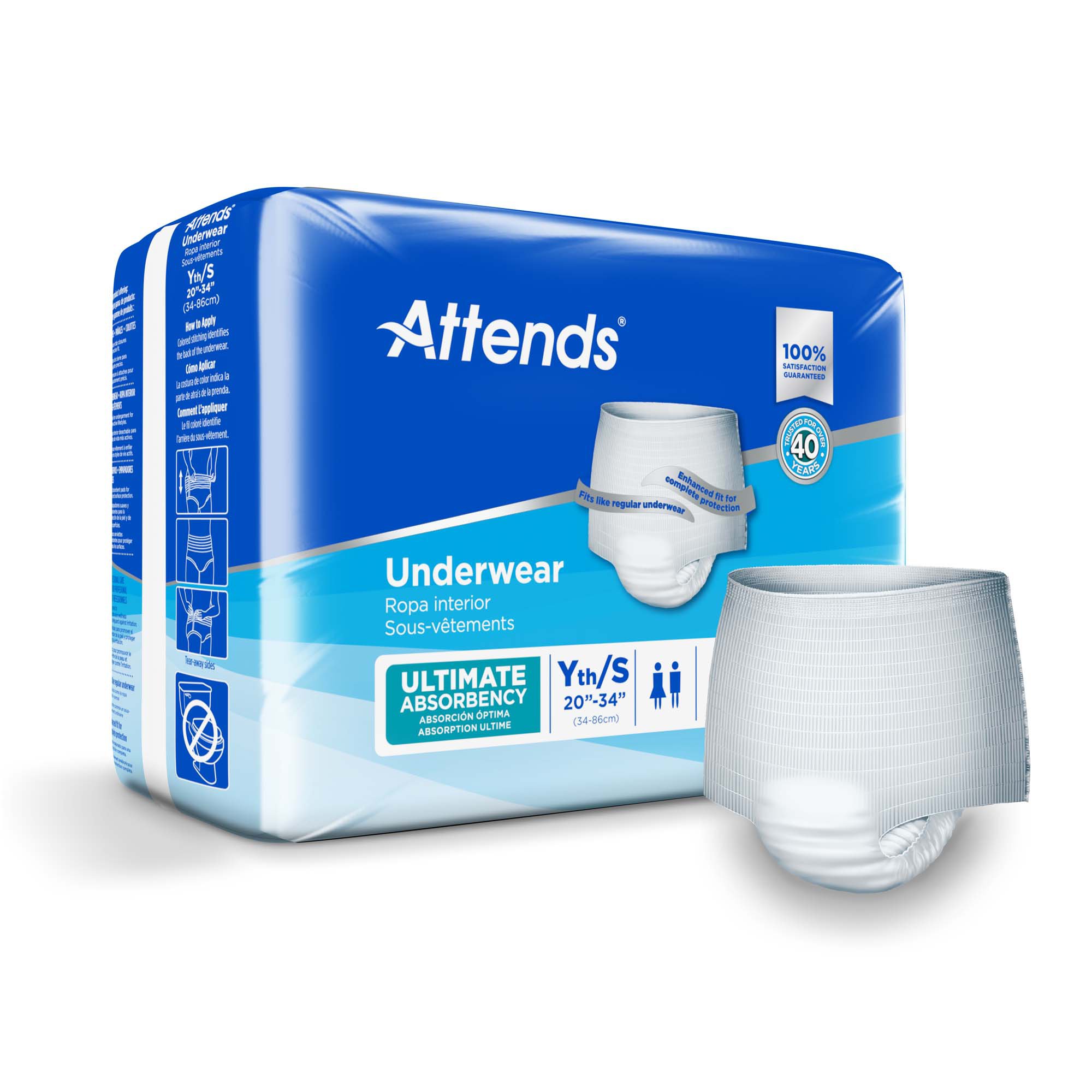 Attends Advanced Underwear, Youth / Small MK 546743