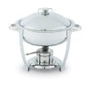 4-quart replacement stainless steel food pan for Orion® small oval chafer