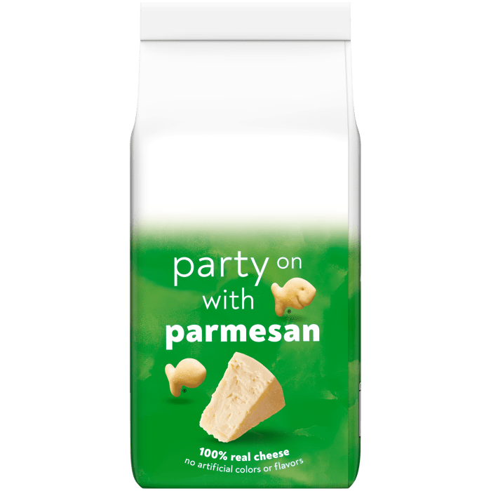 Goldfish® Parmesan Baked Snack Crackers, 6.6 oz, bag - Back Image