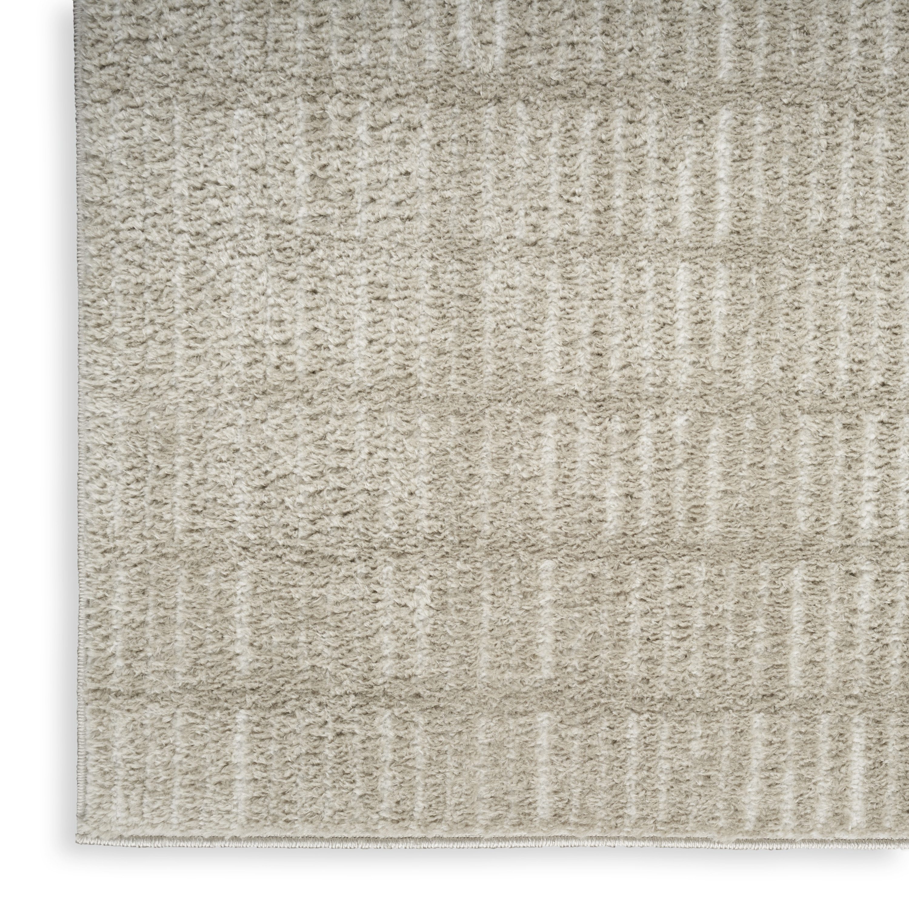 Nourison Modern Comfort 6'7" x 9' Grey Ivory Scandinavian Indoor Rug