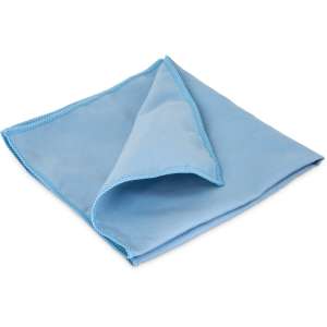 Carlisle, Flo-Pac® Fine Polishing, 16"x16", Microfiber, Blue Cloth