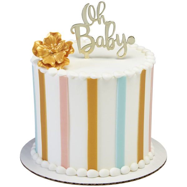 Gold Ruffle Flower Gum Paste Flowers