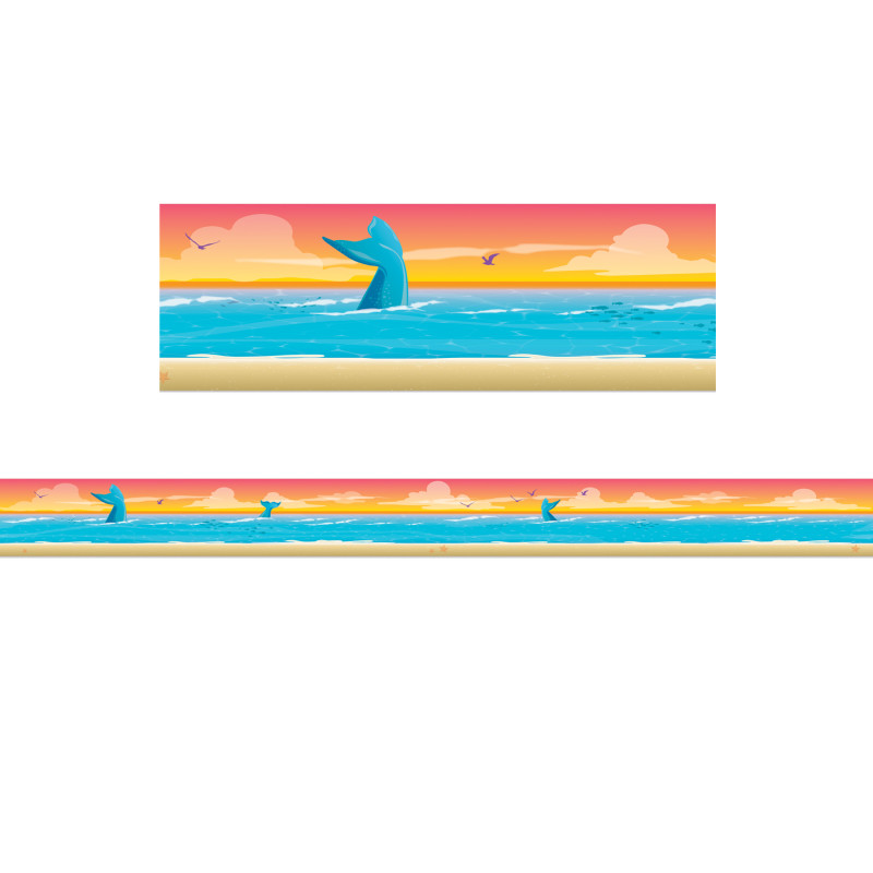 Seas the Day Horizon Extra Wide Die-Cut Deco Trim®, 37 Feet