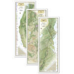 National Geographic Triple Crown of Hiking Map, In Gift Box, 18 x 48" NGMRE01021207X
