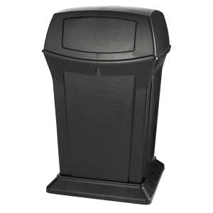 Rubbermaid Commercial, Ranger®, 45 gal, Resin, Black, Square, Receptacle