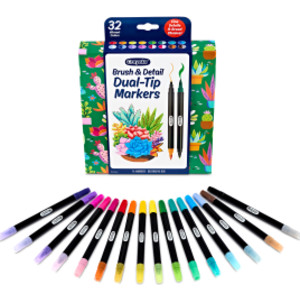 Brush & Detail Dual-Tip Markers, Pack of 16