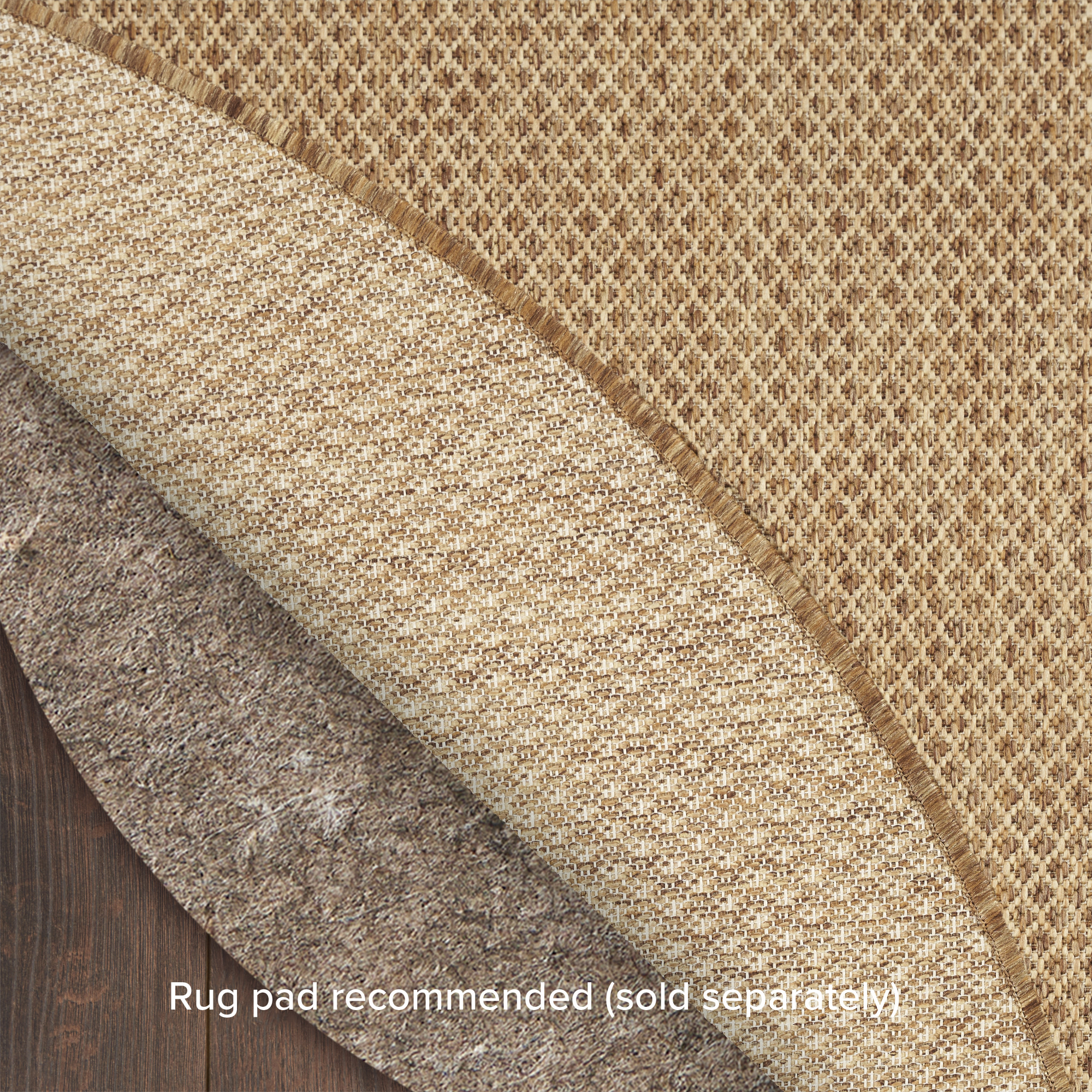 Nourison Courtyard 5' x Round Jute Modern Rug
