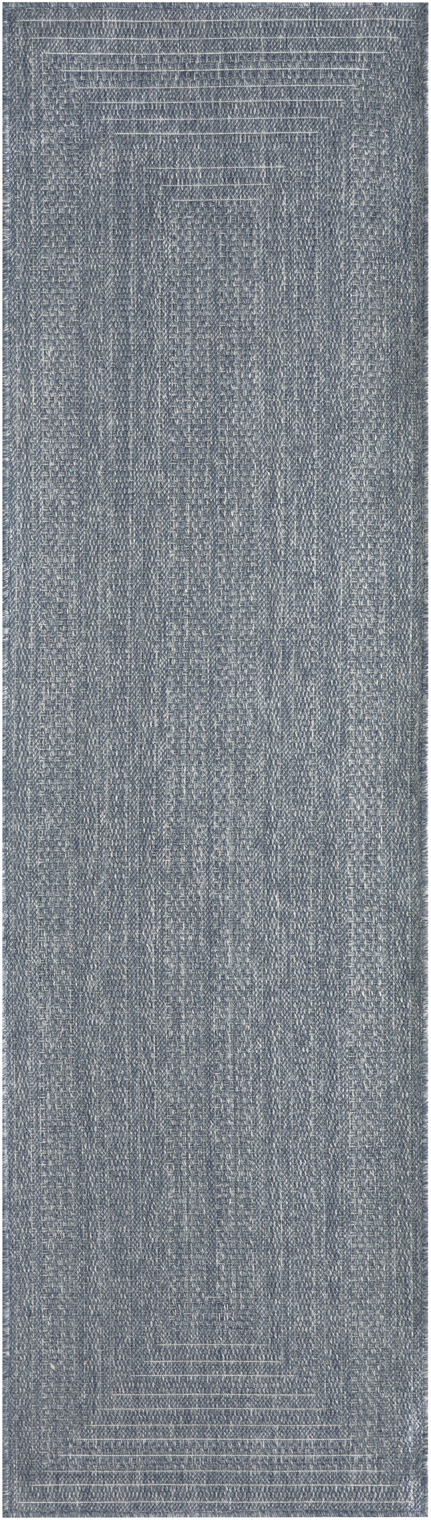 Nourison Tulum 2'2" x 8' Denim Outdoor Rug