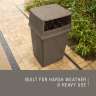 RUB256BBR, Rubbermaid Commercial,  Fulfill Trash Can, 56 gal, Plastic, Brown