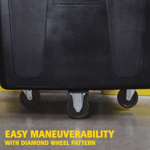 RUB4616BK, Rubbermaid Commercial, Cube Truck, 16 cu ft, Black