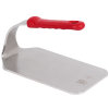 1 ⅗-pound flat-bottom stainless steel steak weight with red silicone handle