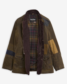 Barbour Re-Loved Lutz Waxed Jacket - Size L Olive