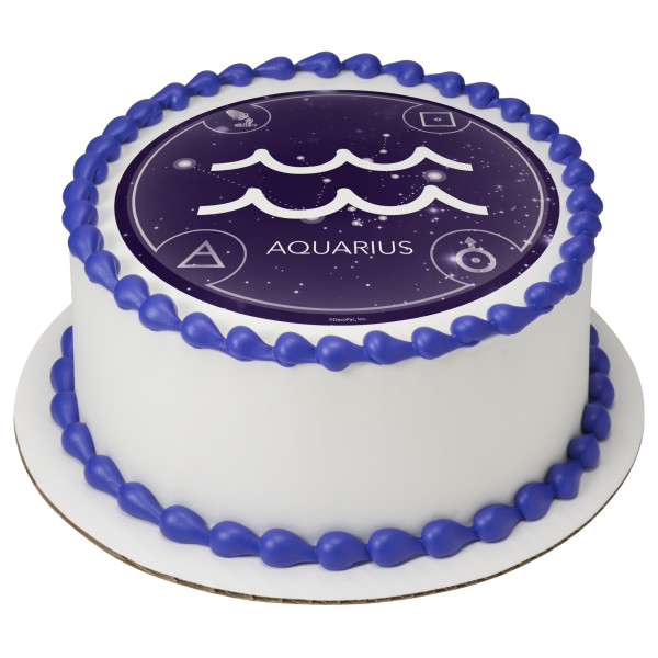 Zodiac Aquarius PhotoCake® Edible Image®