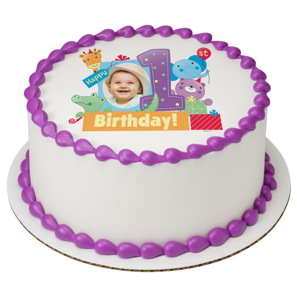 First Birthday PhotoCake® Edible Image® Frame