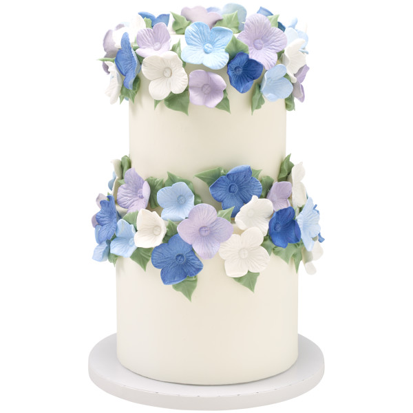 Hydrangea Singles - Red 3 Free Gum Paste Flowers