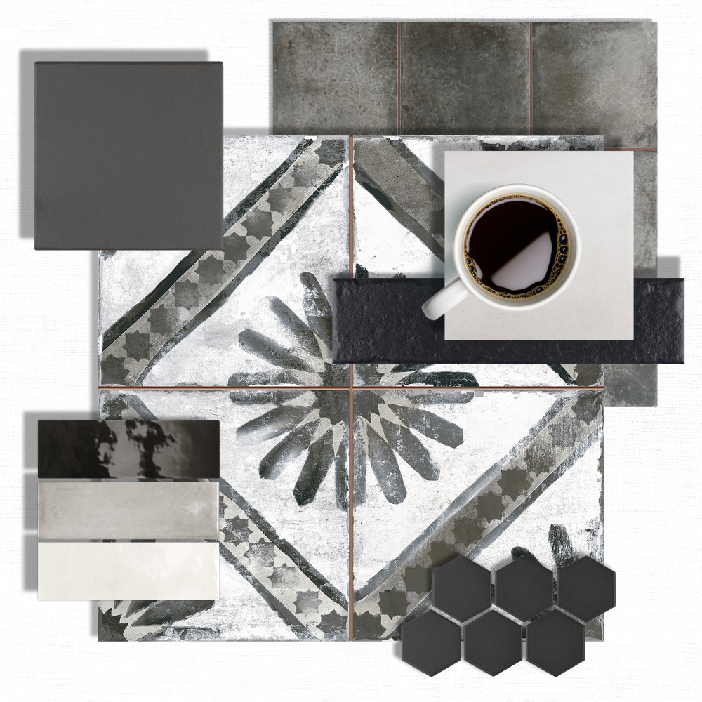 Kings Marrakech Charcoal Grey 17-5/8 in. x 17-5/8 in. Ceramic Floor and Wall Tile