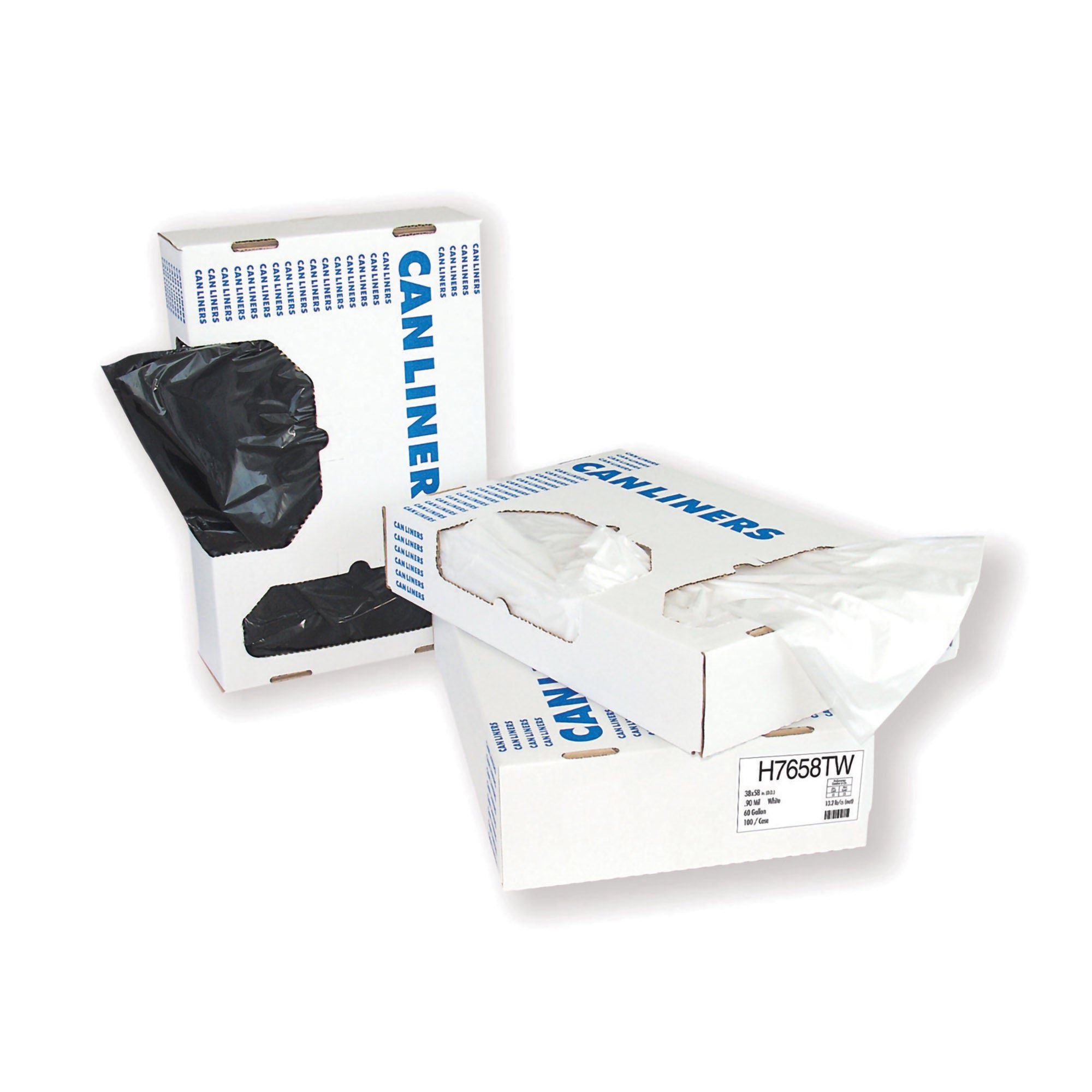 Heritage™ Super Tuf Trash Bag, White, 45-gallon Capacity