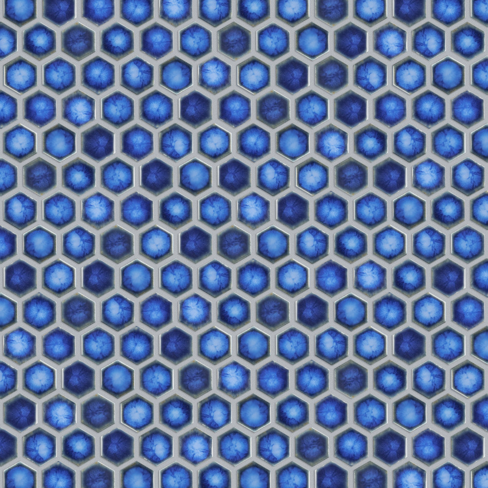 Hudson 1″ Hex Sapphire 11-7/8 in. x 13-1/4 in. Porcelain Mosaic Tile