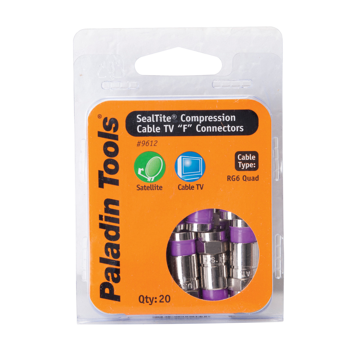 Product image for GRN PA9612 CONN RG6Q CATV F (769328