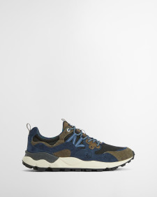 Barbour x Flower Mountain Yamano 3 Uni Trainers Navy Olive