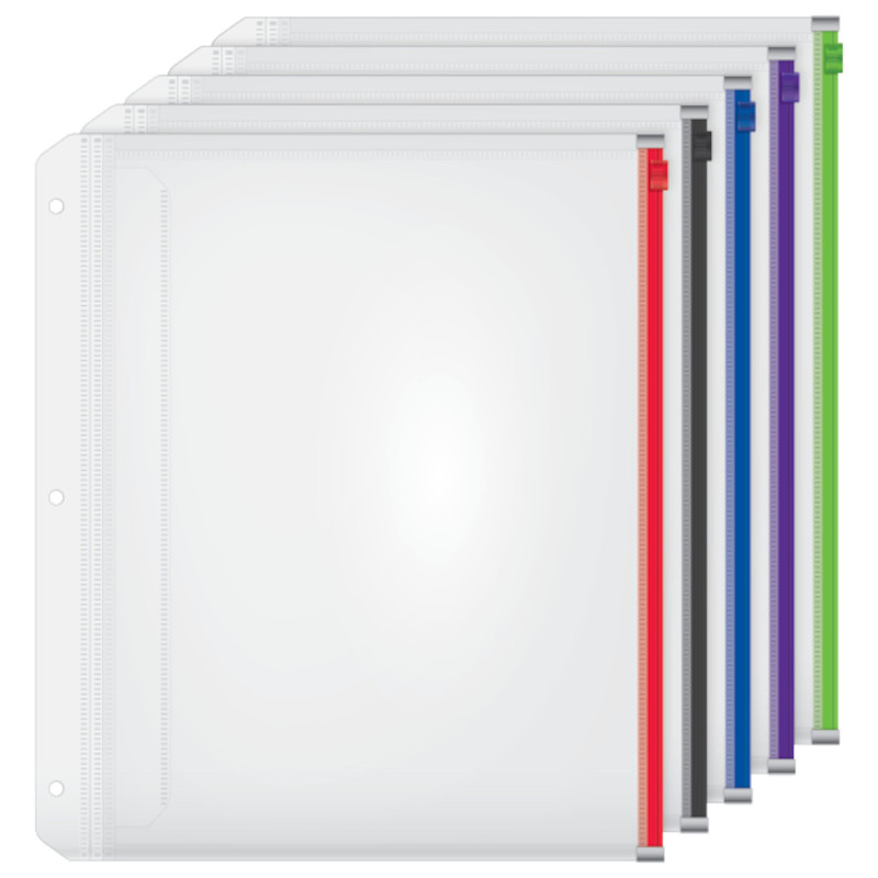 Expanding+Zipper+Binder+Pocket%2C+11+X+8+1%2F2%2C+Assorted%2C+5%2Fpack