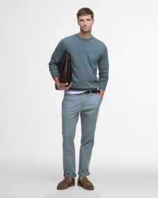 Pima Cotton Crew Neck Jumper Vintage Teal