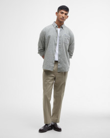 Nelson Tailored Long-Sleeved Shirt Bleached Olive