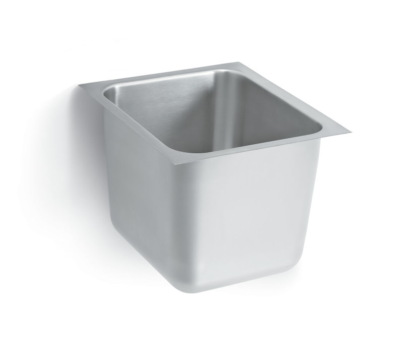 16-inch single-bowl super-heavyweight stainless steel undermount welded-in sink with 3 1/2-inch center drain
