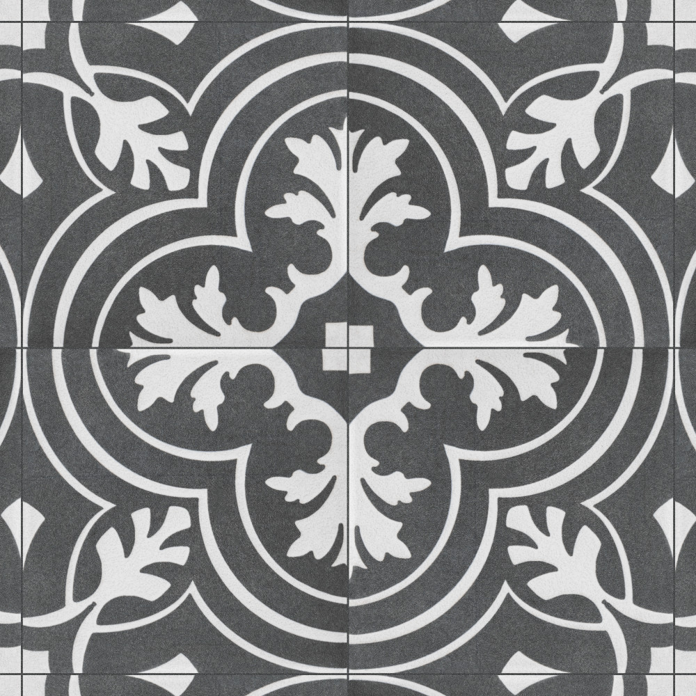 Twenties Mini Classic 3.88x3.88 Square Ceramic Floor and Wall Digital Pattern