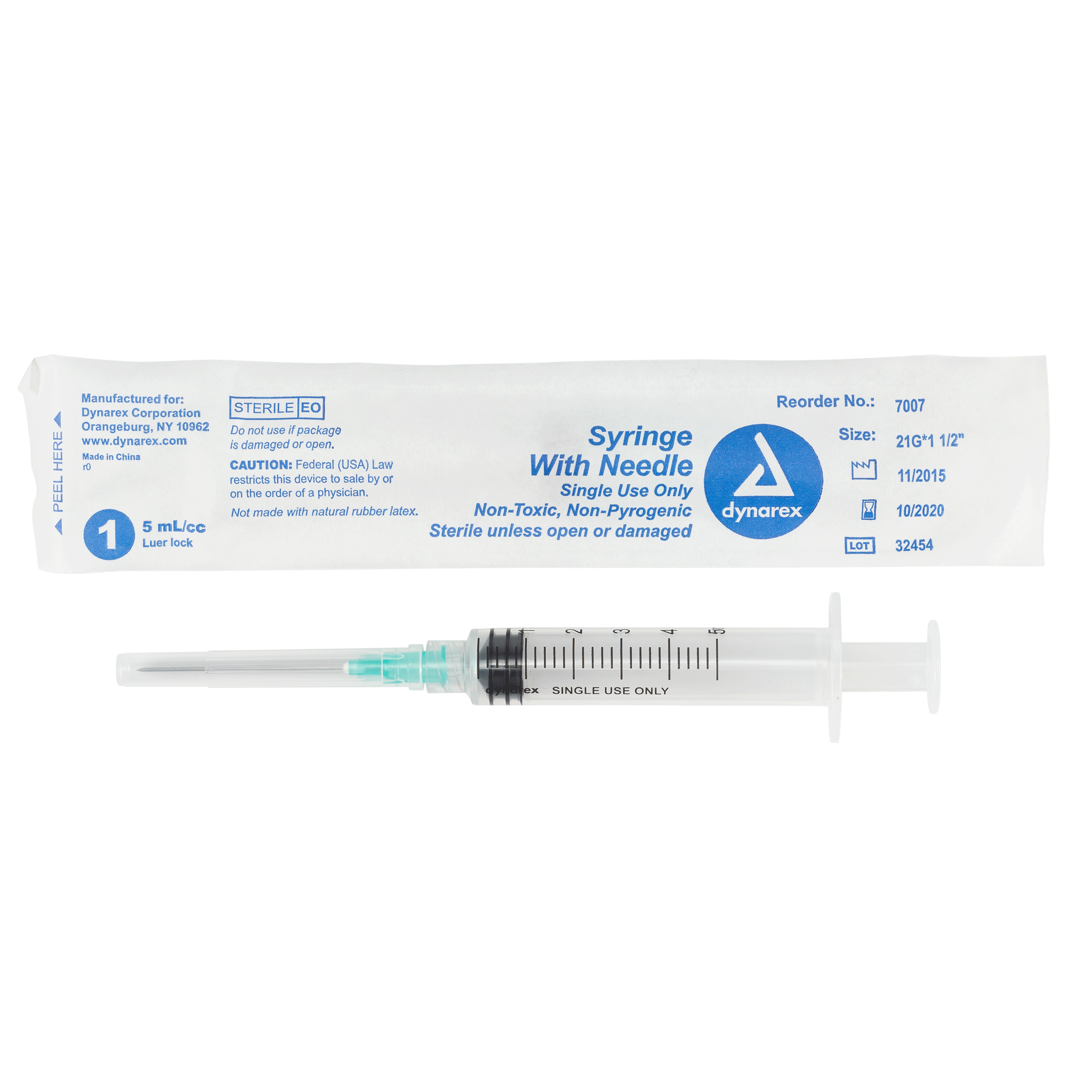 Syringes With Needle - 5cc - 21G, 1.5