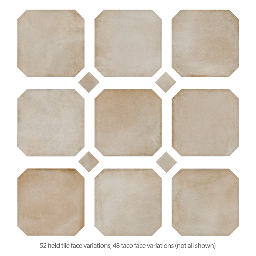 Laverton Octagon Arena with Taco Arena 7-7/8 in. x 7-7/8 in. Porcelain Floor and Wall Tile