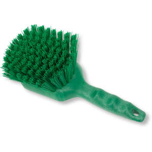 Carlisle, Sparta®, 3in, Color Coded Floater Scrub Brush, 8in Handle, Polypropylene Bristles, Green