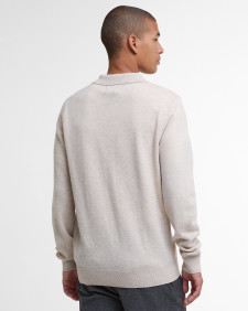 Hutherston Knitted Polo Shirt Mist Marl