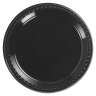 HUI81409, Huhtamaki, Chinet, Heavyweight Plastic Plates, 9" dia, Black