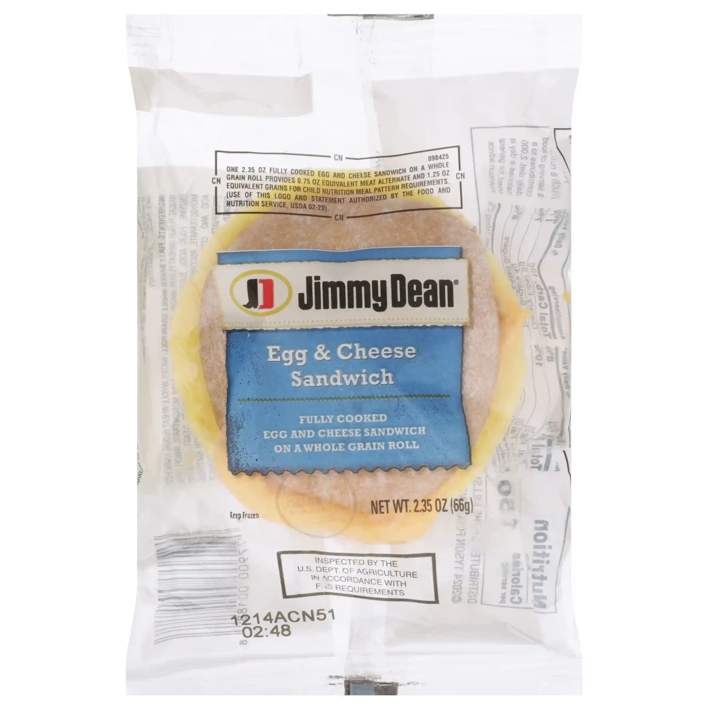 Jimmy Dean® Individually Wrapped Egg & Cheese Breakfast Sandwich, 100/2.35 oz._image_21