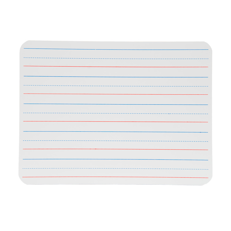 Two-Sided Dry Erase Board, Plain/Ruled, 9" x 12"