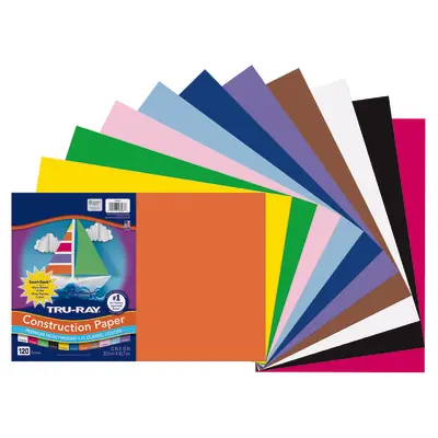 Tru-Ray  Construction Paper Smart-Stack, 11 Classic Colors,  12" x 18", 120 Sheets