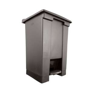 Rubbermaid Commercial, Legacy, 12 gal, Plastic, Black, Square, Receptacle