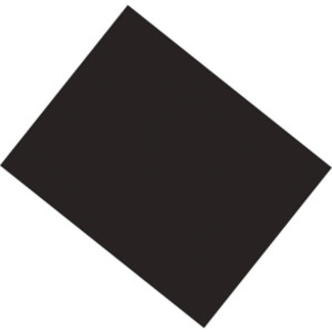 Coated Poster Board, Black, 22" x 28", 25 Sheets
