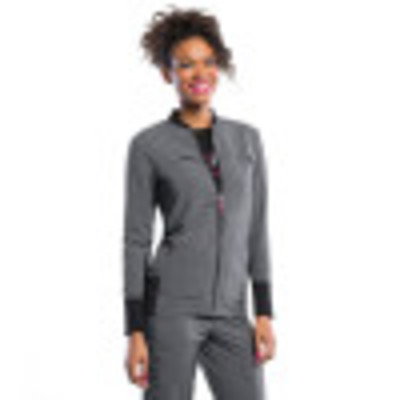 Smitten Miracle TOUR Scrub Jacket for Women: 4 Pocket, Contemporary Slim Fit, Super Stretch, Warm-up Medical Scrubs S303008-Smitten