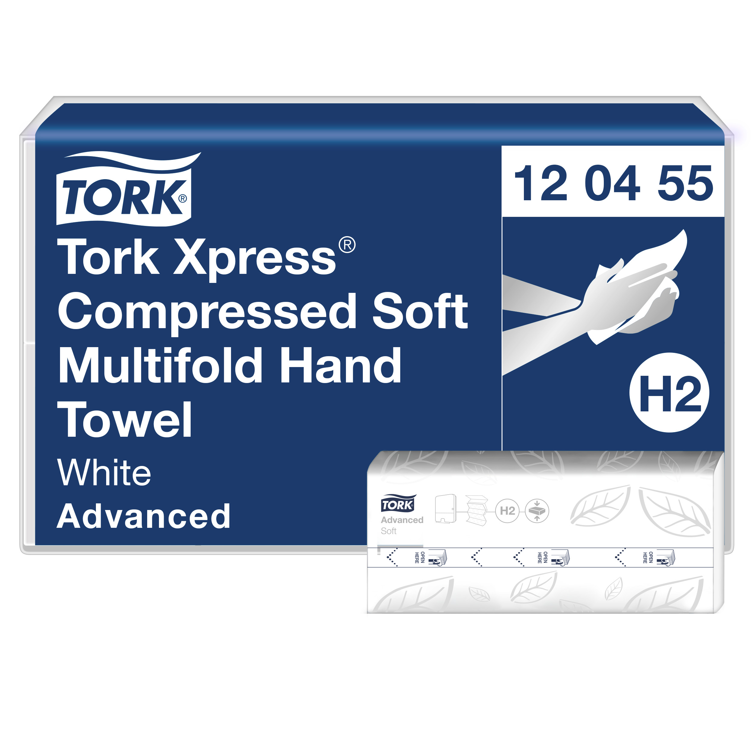 Håndklædeark, 2 lag, Z-fold, 2880 ark, Tork Xpress H2