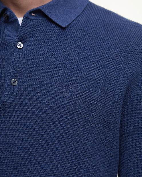 Holt Knitted Polo Shirt Oceana