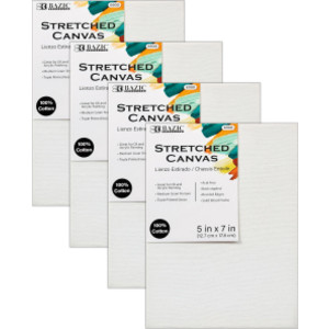 Stretched Canvases, 5 x 7 in, 4-Pack