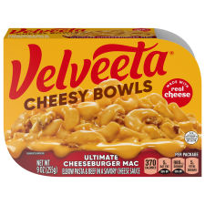 Velveeta Cheesy Bowls Ultimate Cheeseburger Mac Savory Cheese Sauce Microwavable Meal, 9 oz Tray